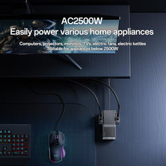 Yesido MC37 40W 6 In 1 Dual Type-C and Dual USB-A with 2 Socket Desktop GaN Power Socket Power Strip, MC37