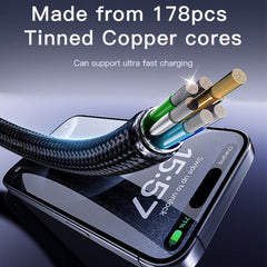 Yesido CA183 PD60W 3A USB-C / Type-C to USB-C / Type-C Charging Data Cable, Length: 2m, CA183
