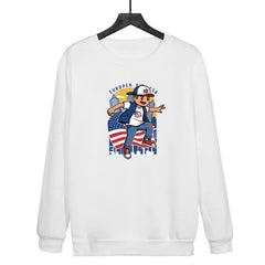 Boy Printed Casual Loose Round Neck Sweatshirt Print On Your Demand, M