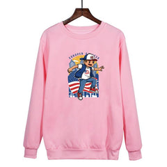 Boy Printed Casual Loose Round Neck Sweatshirt Print On Your Demand, L