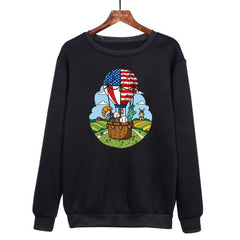 Balloon Printed Casual Loose Round Neck Sweatshirt Print On Your Demand, XL