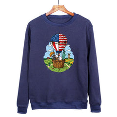 Balloon Printed Casual Loose Round Neck Sweatshirt Print On Your Demand, XXXL