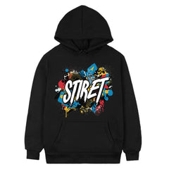 Alphabet Printed Fleece Hooded Sweatshirt Print On Your Demand, M