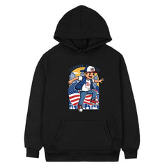 Boy Printed Fleece Hooded Sweatshirt Print On Your Demand, S