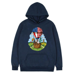 Balloon Printed Fleece Hooded Sweatshirt Print On Your Demand, L