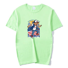 Boy Printed Round Neck Modal Short Sleeve T-shirt Print On Your Demand, XXXL, POD T-Shirt, XXXXL