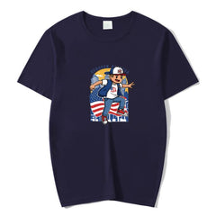 Boy Printed Round Neck Modal Short Sleeve T-shirt Print On Your Demand, XXXL, POD T-Shirt, XXXXL