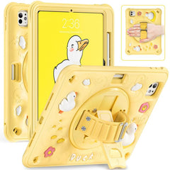 Duck Rotation Kickstand Silicone Hybrid PC Tablet Case, For iPad Pro 11 2025 / 2024, For iPad 2025 / 2022, For iPad Air 11 2025 / 2024 / Pro 11 2022, For iPad mini 2024 / mini 6