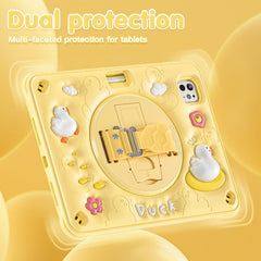 Duck Rotation Kickstand Silicone Hybrid PC Tablet Case, For iPad Pro 11 2025 / 2024, For iPad 2025 / 2022, For iPad Air 11 2025 / 2024 / Pro 11 2022, For iPad mini 2024 / mini 6