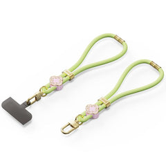 DUX DUCIS Garden Series Begonia Pattern Adjustable Short Phone Lanyard
