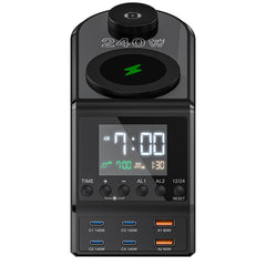 9 in 1 240W Multifunctional Multi-Port Charging Station with Alarm Function, 9 in 1 240W