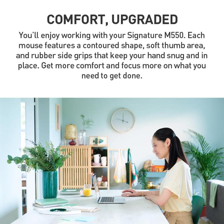 Logitech M550 Bluetooth 2.4G Wireless Dual Mode Silent Mouse, M550