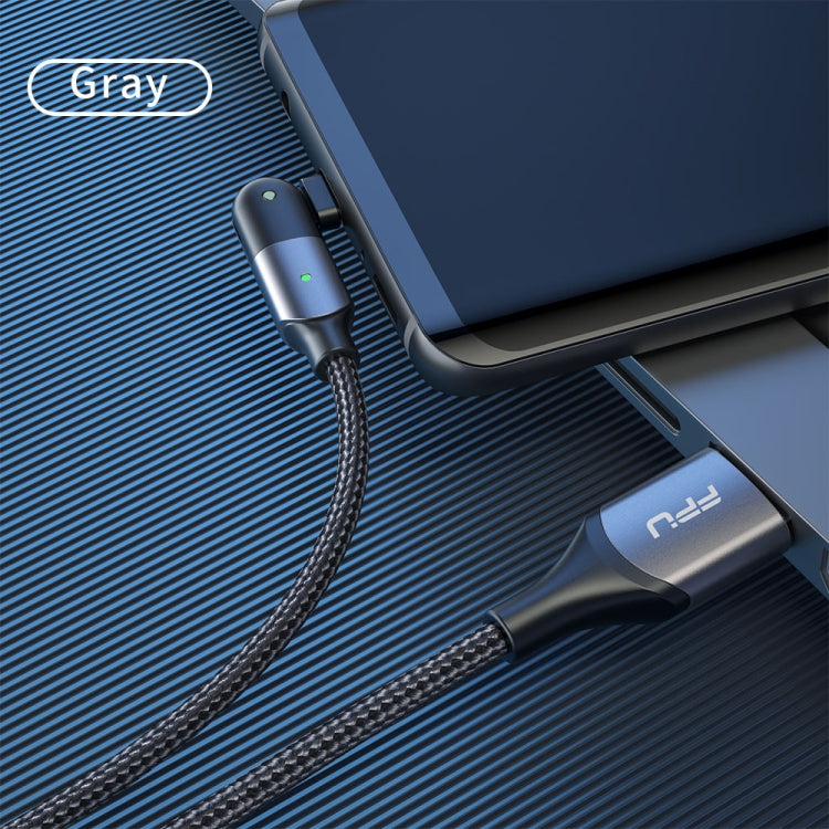 3A USB to USB-C / Type-C 180 Degree Rotating Elbow Charging Cable, 2m Type-C