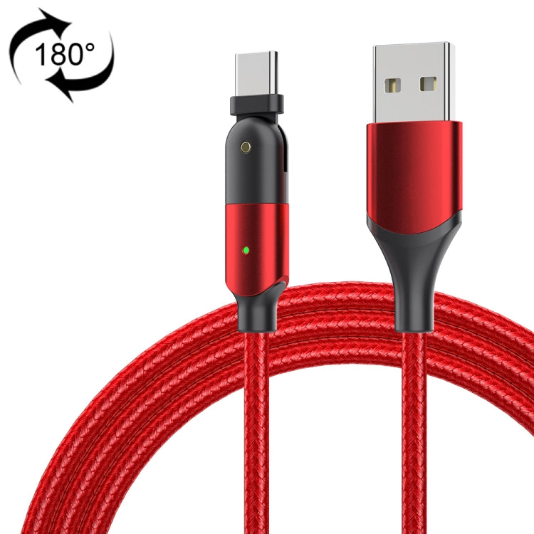 3A USB to USB-C / Type-C 180 Degree Rotating Elbow Charging Cable, 2m Type-C