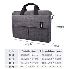 ST08 Handheld Briefcase Carrying Storage Bag with Shoulder Strap, for 13.3 inch Laptop, for 14.1 inch Laptop, for 15.4 inch Laptop