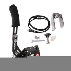 Car Universal USB Horizontal Drift Rally Racing Handbrake Lever Professional Gaming Peripherals for Racing Games G25/27/29 T500, HB031-BK
