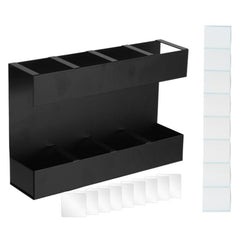Four-grid Straw Cutlery Metal Storage Rack Kitchen Organizer without Soft Magnetic Sheet, without Soft Magnetic Sheet