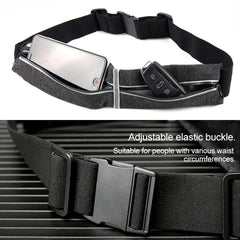 YS13 Outdoor Sport Waterproof Waist Bag Invisible Anti-theft Mobile Phone Storage Bag, without Earphone Hole, with Earphone Hole