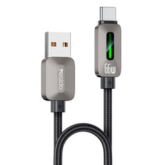 Yesido CA137C 66W USB to Type-C Streamer Light Data Cable, Length: 1.2m
