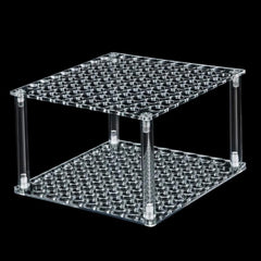 YX163 96-Hole Acrylic Paint Brush Pencils Stand, YX163 (Transparent), YX163 (Black)