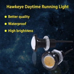10 PCS 18mm 1.5W DC9-80V Motorcycle Eagle Eye Light Single Lens, 18mm Single Lens(Yellow Light), 18mm Single Lens(Red Light), 18mm Single Lens(White Light)