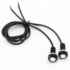 10 PCS 18mm 1.5W DC9-80V Motorcycle Eagle Eye Light Double Lens, 18mm Double Lens(Yellow Light), 18mm Double Lens(Red Light), 18mm Double Lens(White Light)
