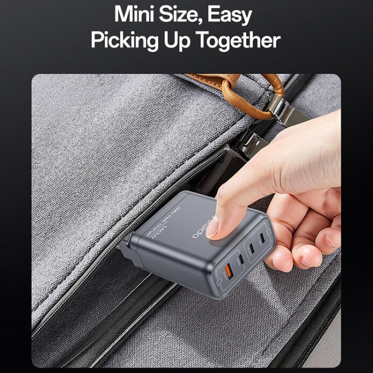 Yesido YC143 140W 4 Ports GaN Fast Charging Charger, 3 x USB-C / Type-C, 1 x USB-A