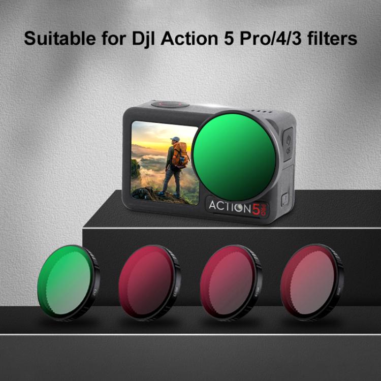 For DJI Action 5 Pro Camera Lens Filter, CPL, ND8, ND16, ND32, ND64, UV, Diffusion 1/4