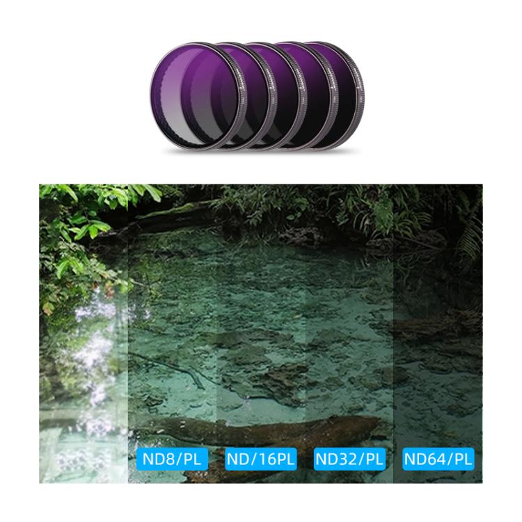 For DJI Action 5 Pro Camera Lens Filter, CPL, ND8, ND16, ND32, ND64, UV, Diffusion 1/4