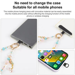 Koi Bead Chain Universal Phone Anti-lost Crystal Beads Charm Strap, Koi (Pink)