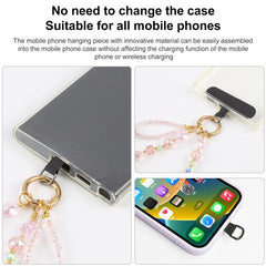 Flowers Fruits Bead Chain Universal Phone Anti-lost Crystal Beads Charm Strap, Flowers Fruits(Pink)