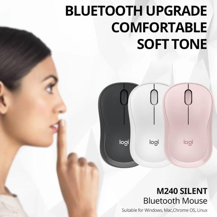 Logitech M240 1000dpi Silent Wireless Bluetooth Mouse, M240