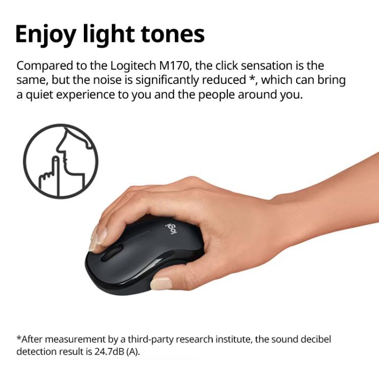 Logitech M240 1000dpi Silent Wireless Bluetooth Mouse, M240