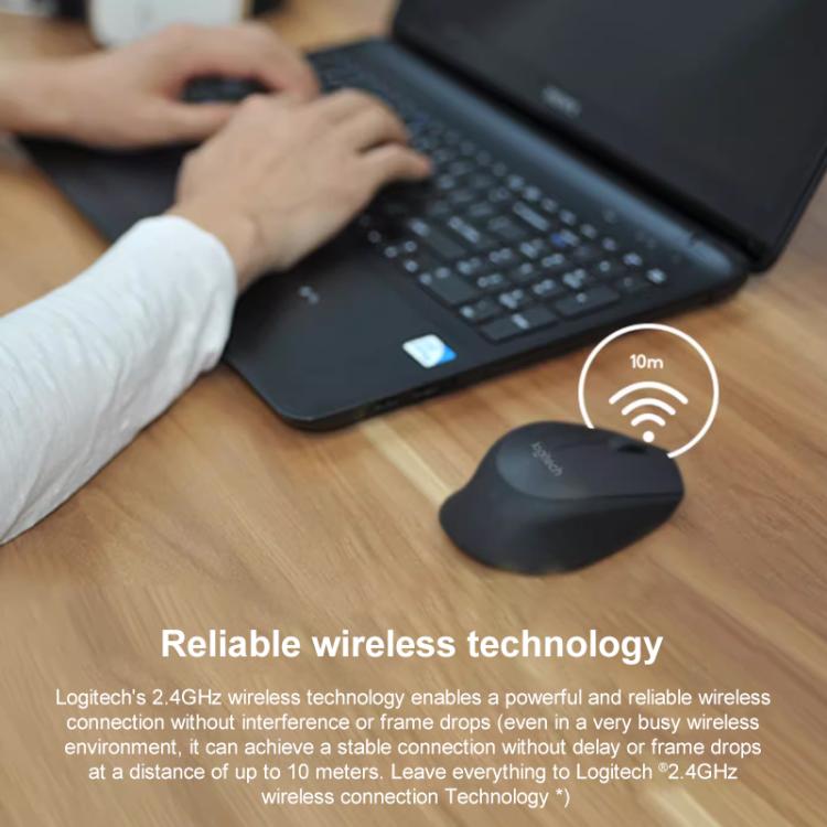 Logitech M275 1000dpi 2.4GHz Wireless Mouse with USB, M275