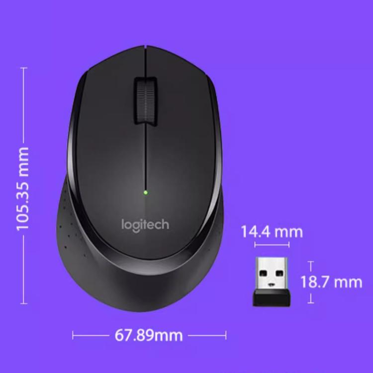 Logitech M275 1000dpi 2.4GHz Wireless Mouse with USB, M275