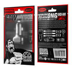 WK WP-C64 Carbon Fiber 60W Fast Car Charging Charger, WP-C64