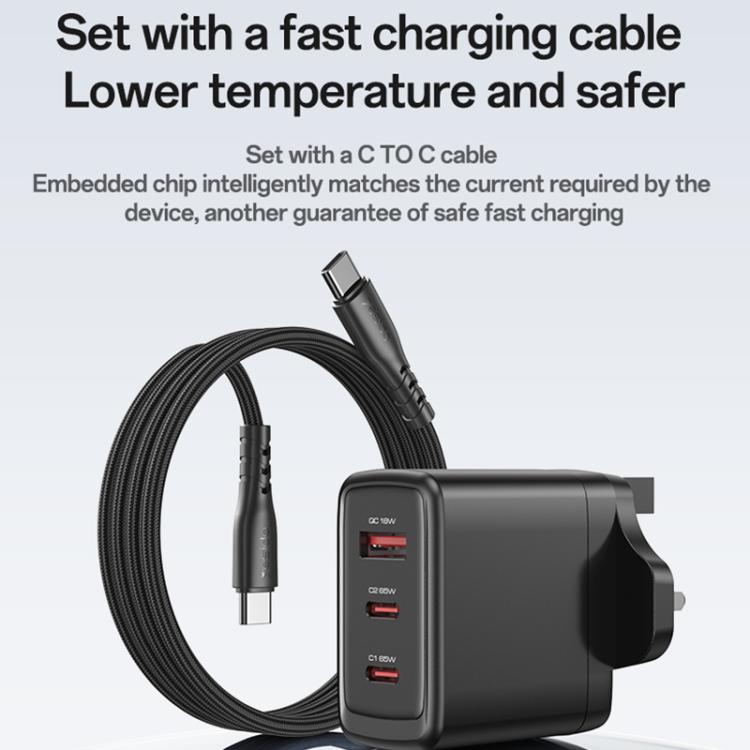 Yesido YC98C 65W Three-port Fast Charger, YC98C