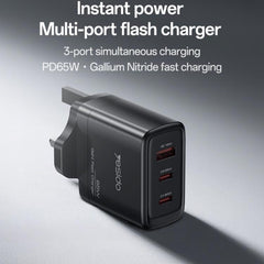 Yesido YC98C 65W Three-port Fast Charger, YC98C