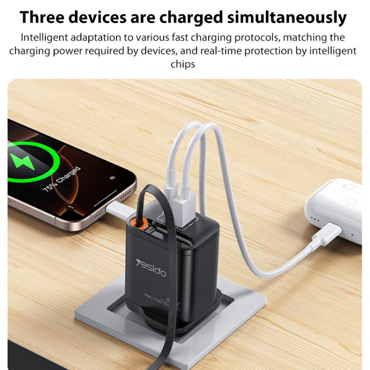 Yesido YC145 40W Fast Charger with Telescopic Type-C Cable, YC145