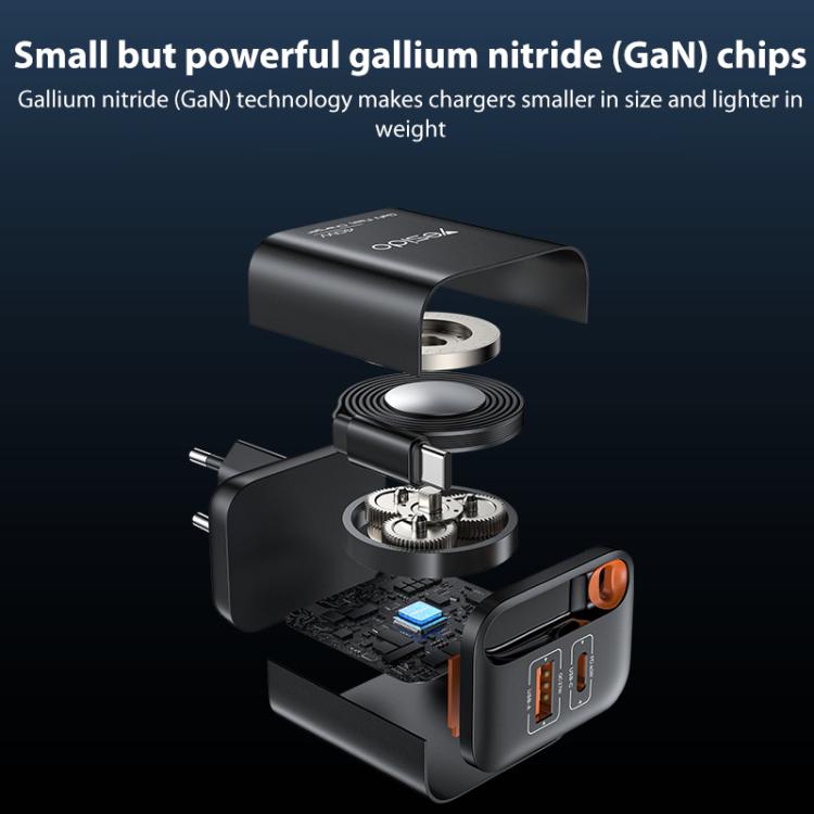 Yesido YC145 40W Fast Charger with Telescopic Type-C Cable, YC145