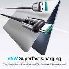 JOYROOM S-A55 StarFlight Series 66W USB to Type-C Auto Power-Off Fast Charging Data Cable, USB to Type-C
