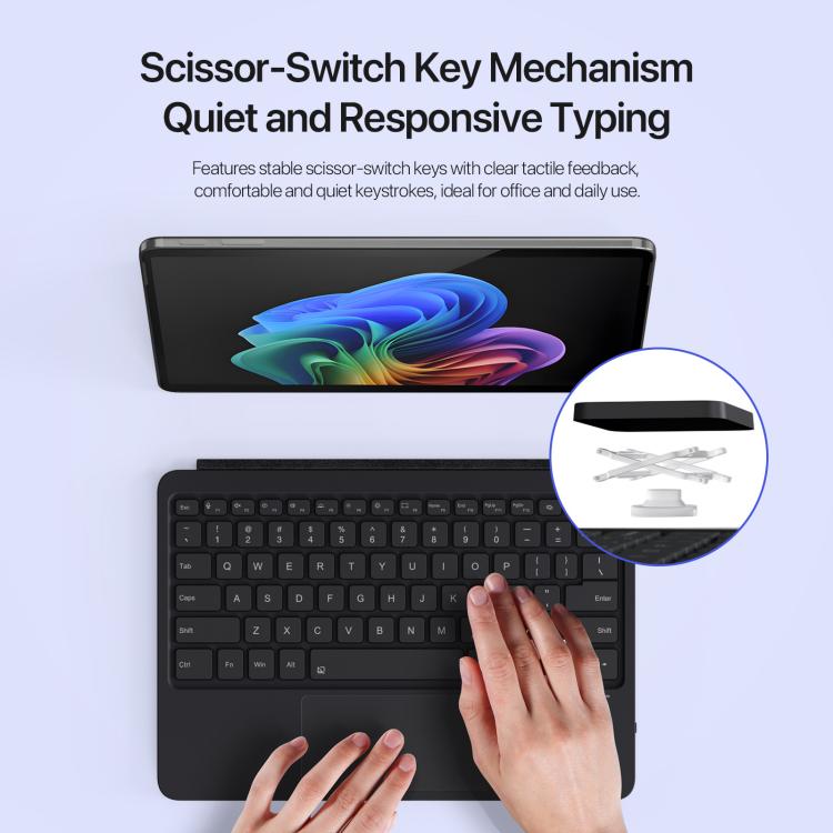 DUX DUCIS CK Pro Series Smart Magnetic Touchpad Bluetooth Keyboard, For MicroSoft Surface Pro 12
