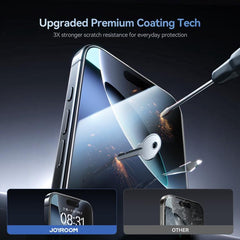 JOYROOM Knight Series 2.5D Full Screen HD Hard Anti-Scratch Tempered Glass Film, For iPhone 17 Pro, For iPhone 17, For iPhone Air