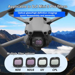 For DJI Mini 5 Pro JSR KB Series Drone Camera Lens Filter, 8 in 1 Mixed Filter, 12 in 1 Mixed Filter