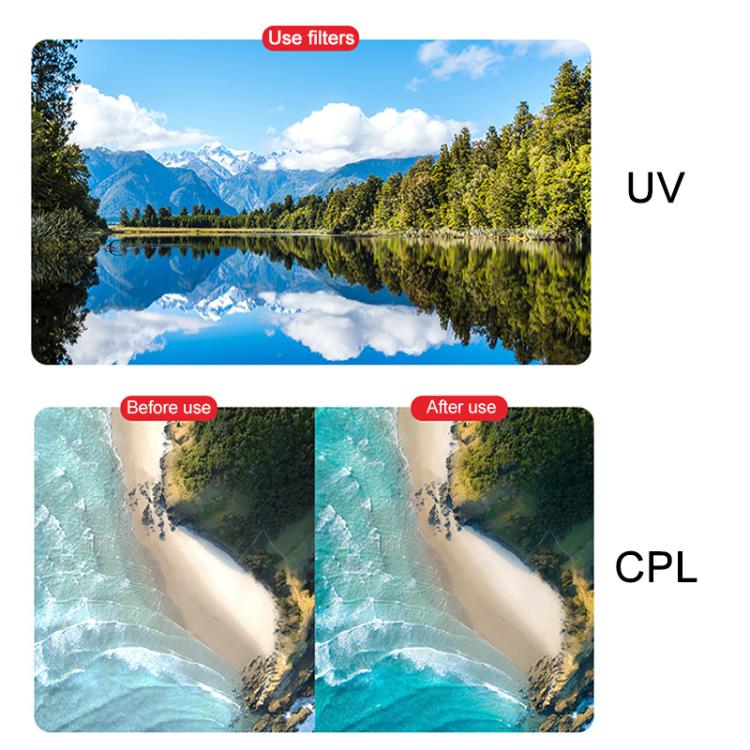 For DJI Mini 5 Pro JSR KB Series Drone Camera Lens Filter, MCUV, CPL, ND8, ND16, ND32, ND64, ND128, ND256, STAR, NIGHT, Black Mist 1/4, 3 in 1 UV ND8/16, 3 in 1 ND8/32/128, 4 in 1 CPL ND8-32, 4 in 1 ND8-64, 6 in 1 ND8-64 UV CPL