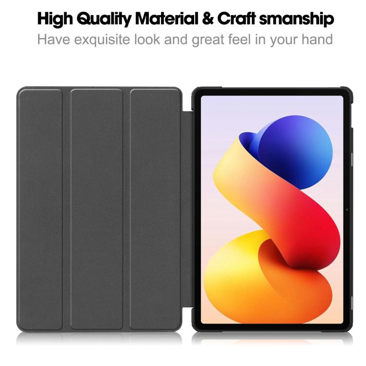 Custer Painted 3-Fold Stand Leather Smart Tablet Case, For Xiaomi Redmi Pad 2 Pro