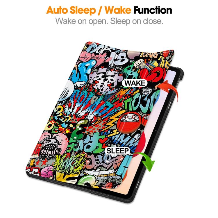 Custer Painted 3-Fold Stand Leather Smart Tablet Case, For Xiaomi Redmi Pad 2 Pro