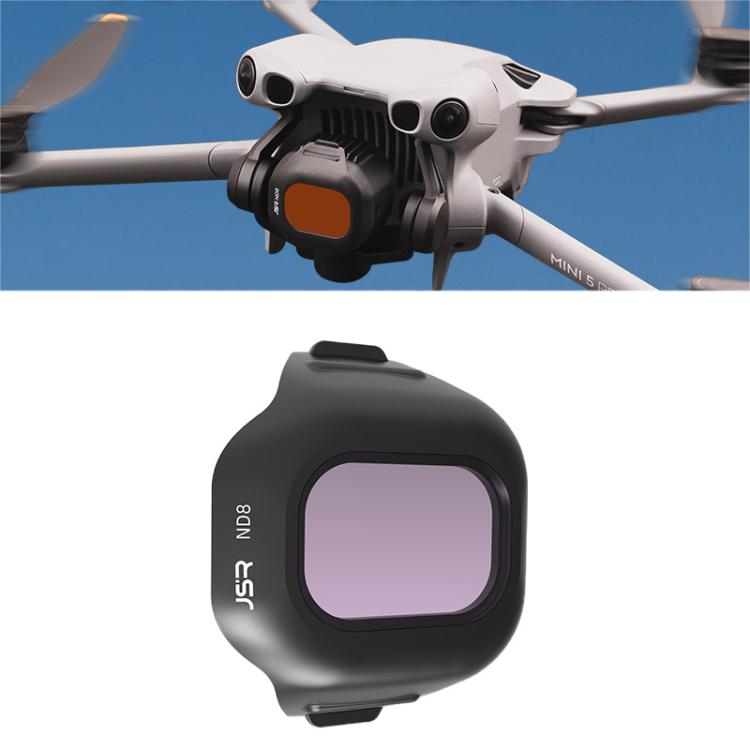 For DJI Mini 5 Pro JSR CB Series Clip-on Drone Camera Lens Filter, MCUV, CPL, ND8, ND16, ND32, ND64, ND128, ND256, ND8PL, ND16PL, ND32PL, ND64PL, STAR, NIGHT, Black Mist 1/4, 3 in 1 CPL ND16/64