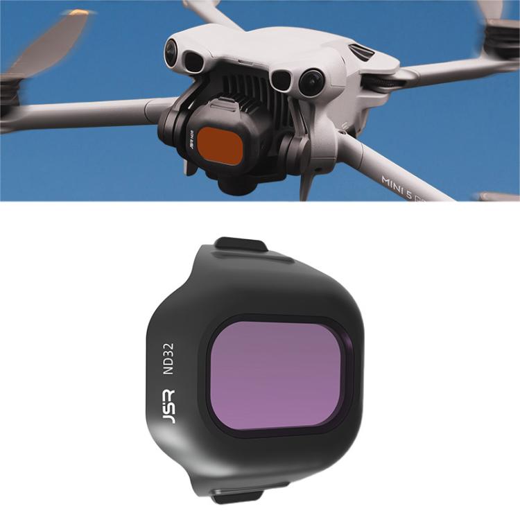 For DJI Mini 5 Pro JSR CB Series Clip-on Drone Camera Lens Filter, MCUV, CPL, ND8, ND16, ND32, ND64, ND128, ND256, ND8PL, ND16PL, ND32PL, ND64PL, STAR, NIGHT, Black Mist 1/4, 3 in 1 CPL ND16/64