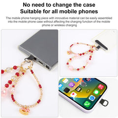 Horse Pendant Crystal Beaded Chain Anti-lost Mobile Phone Short Wrist Strap